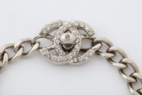 Vintage Chanel Silver CC Bracelet
