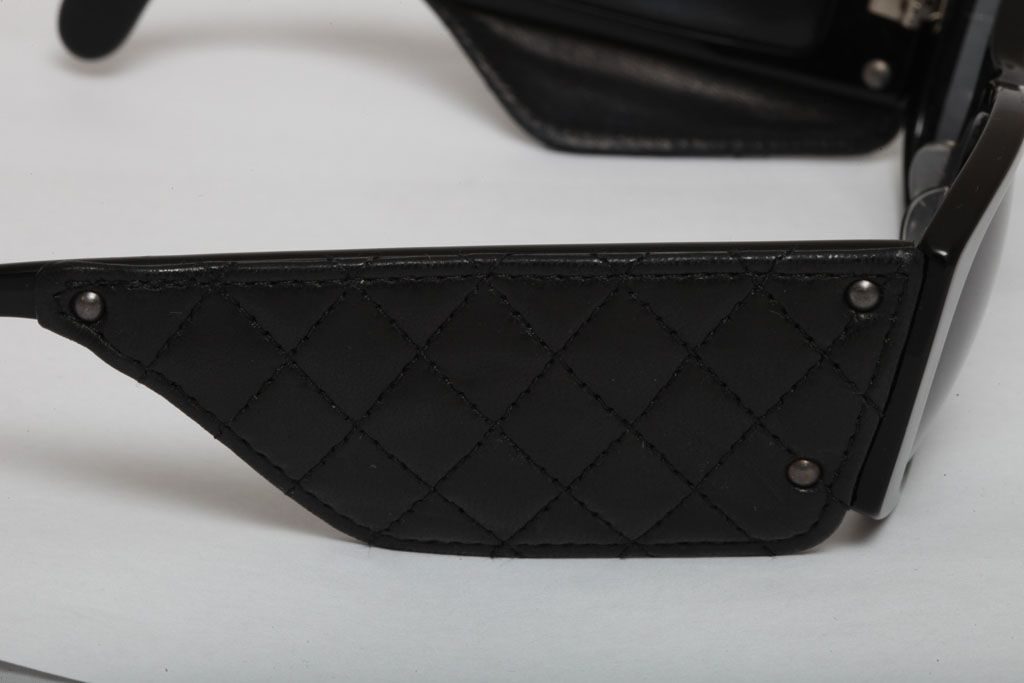 Chanel Vintage Quilted Leather Sunglasses - on Hold