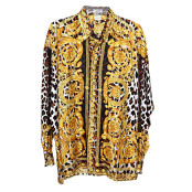 VINTAGE GIANNI VERSACE SILK BAROQUE PRINT SHIRT – SOLD