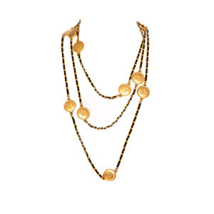 VINTAGE CHANEL LONG ZODIAC MOTIF NECKLACE