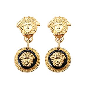 VINTAGE GIANNI VERSACE MEDUSA EARRINGS AS SEEN IN “THE WOLF OF WALL STREET”