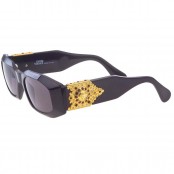 VINTAGE GIANNI VERSACE SUNGLASSES MOD 414/H Col 852 W/BLACK RED RHINESTONES