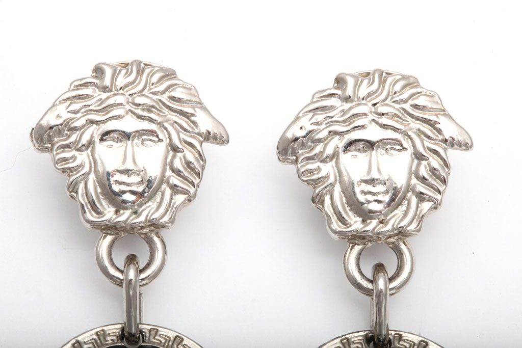 Gianni Versace Vintage Medusa Drop Earrings 1990’s