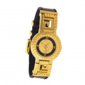 VINTAGE VERSACE MEDUSA WATCH WITH CROC EMBOSSED BELT – SOLD