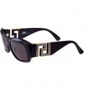 VINTAGE GIANNI VERSACE SUNGLASSES MOD T75/B WITH BLUE RHINESTONES