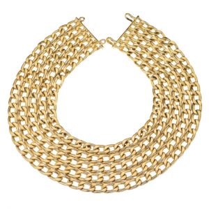 VINTAGE CHANEL MASSIVE 5 ROW CHAIN NECKLACE