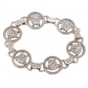 VINTAGE GIANNI VERSACE SILVER BRACELET WITH MEDUSAS – SOLD
