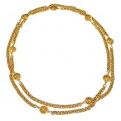 VINTAGE CHANEL LONG SAUTOIR NECKLACE WITH LION MOTIFS