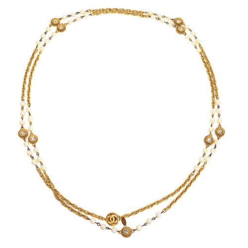 Buy Chanel Baroque Pearl Long Necklace 108cm Online in India 