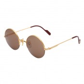 VINTAGE CARTIER HALF RIM ROUND SUNGLASSES
