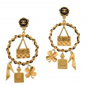 VINTAGE CHANEL MASSIVE ICONIC MOTIF EARRINGS – SOLD