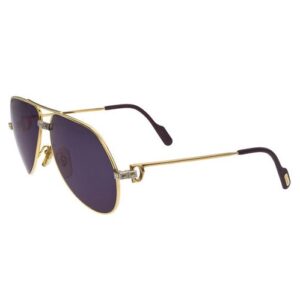 VINTAGE CARTIER GOLD VENDOME SANTOS SUNGLASSES MEDIUM
