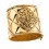 VINTAGE CHANEL MASSIVE GOLD TONED BANGLE WITH QUILTED DETAILS VINTAGE CHANEL MASSIVE GOLD TONED BANGLE WITH QUILTED DETAILS