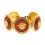 VINTAGE GIANNI VERSACE RED/GOLD MEDUSA BRACELET VINTAGE GIANNI VERSACE RED/GOLD MEDUSA BRACELET