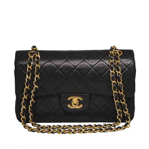 VINTAGE CHANEL LAMBSKIN DOUBLE FLAP BAG