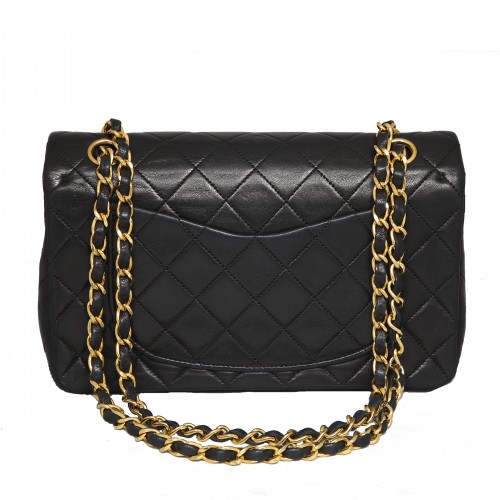 VINTAGE CHANEL LAMBSKIN DOUBLE FLAP BAG