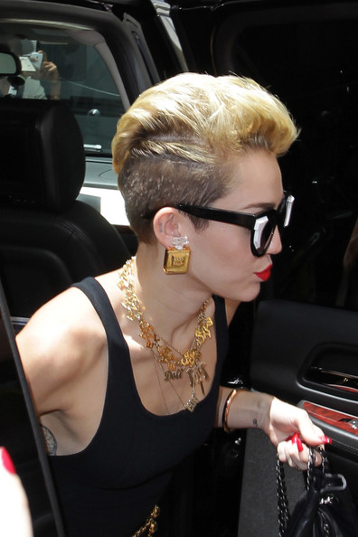 Miley Cyrus Wears Depuis 1924 Vintage Chanel Perfume Bottle Earrings