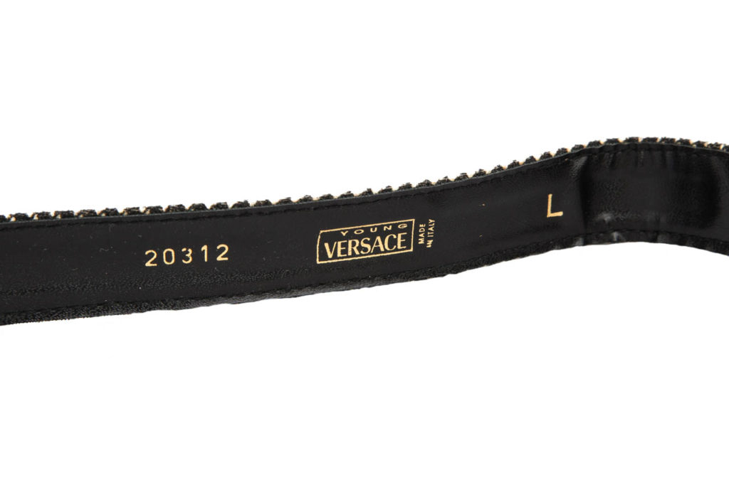 YOUNG VERSACE: Medusa Versace Young leather belt - Black