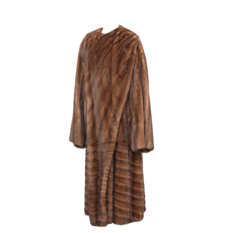VINTAGE Mink Fur Coat Mahogany Full Length - Chelsea Vintage Couture