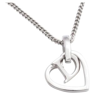 CHRISTIAN DIOR HEART AND LOGO NECKLACE BY JOHN GALLIANO
