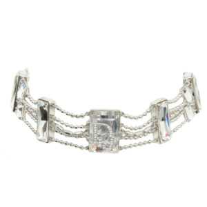 EXTREMELY RARE CHRISTIAN DIOR CRYSTAL CHOKER WITH LOGOS