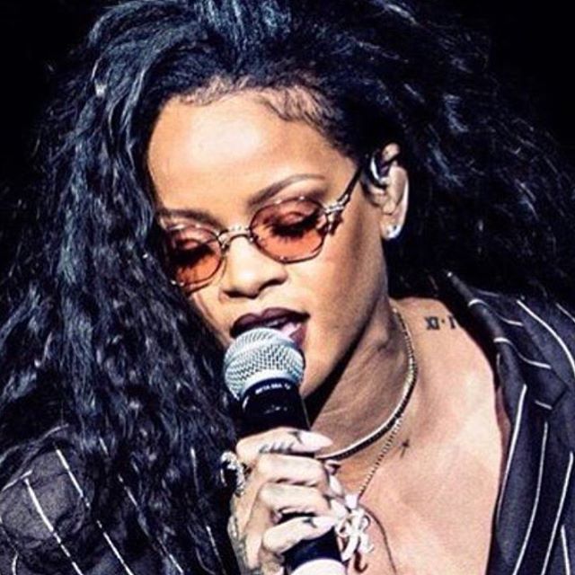 Rihanna wearing Depuis 1924 JPG sunglasses at "Desert Trip Festival"