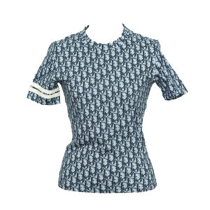 CHRISTIAN DIOR BY JOHN GALLIANO BLUE TROTTER LOGO T-SHIRT