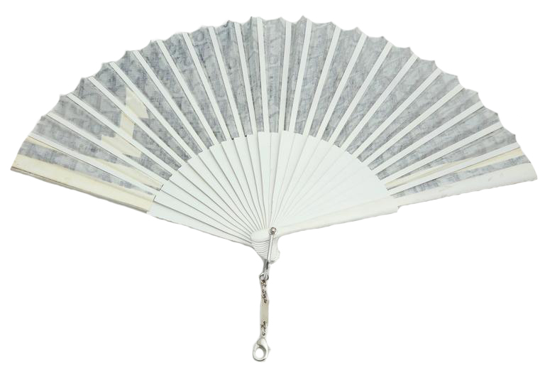 Christian Dior by John Galliano Logo Fan Black & White