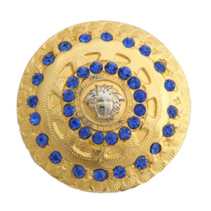 GIANNI VERSACE MEDUSA HAIR PIN WITH BLUE RHINESTONES
