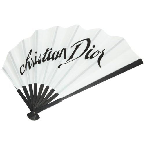 Christian Dior by John Galliano Logo Fan Black & White