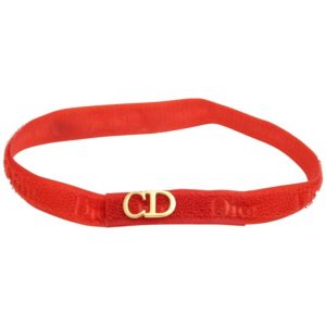 CHRISTIAN DIOR “CD” LOGO RED CHOKER