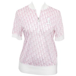 CHRISTIAN DIOR BY JOHN GALLIANO PINK TROTTER LOGO SHIRT