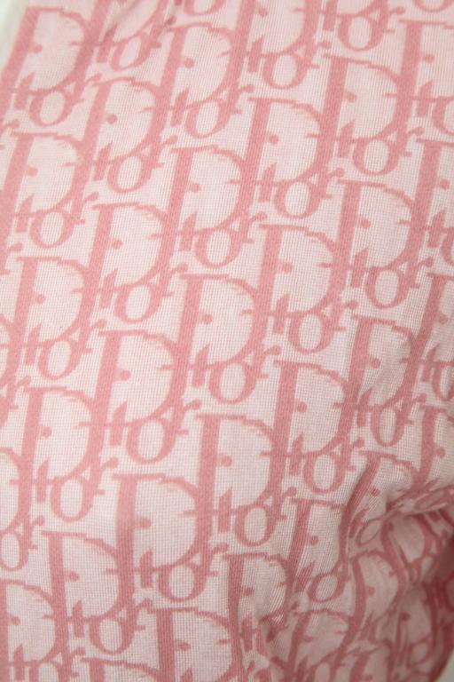 CHRISTIAN DIOR BY JOHN GALLIANO PINK TROTTER LOGO SWEATER