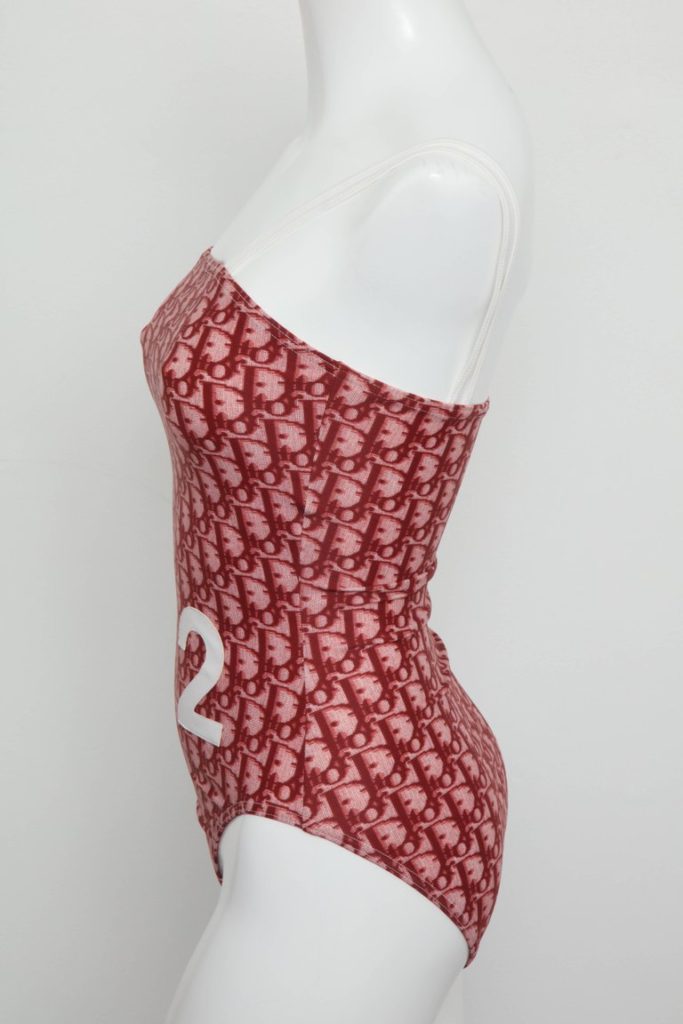 red dior swimsuit