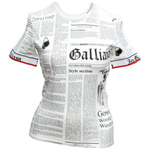 RARE JOHN GALLIANO NEWSPAPER T-SHIRT