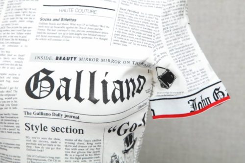 RARE JOHN GALLIANO NEWSPAPER T-SHIRT