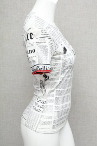 RARE JOHN GALLIANO NEWSPAPER T-SHIRT
