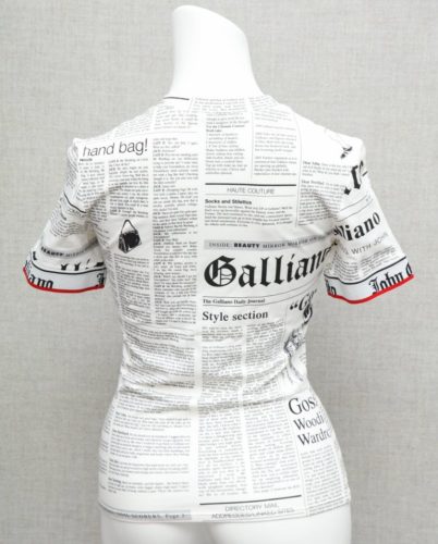 RARE JOHN GALLIANO NEWSPAPER T-SHIRT