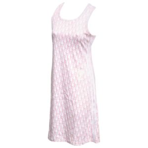 JOHN GALLIANO FOR CHRISTIAN DIOR TROTTER LOGO PINK DRESS