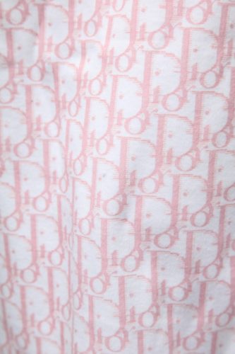 JOHN GALLIANO FOR CHRISTIAN DIOR TROTTER LOGO PINK DRESS