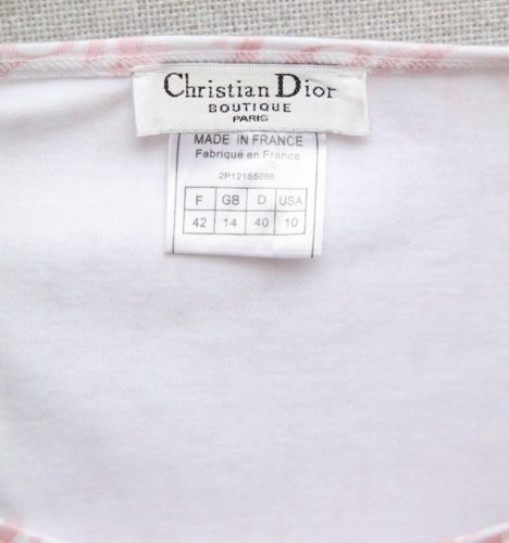 JOHN GALLIANO FOR CHRISTIAN DIOR TROTTER LOGO PINK DRESS